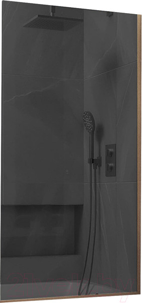 Изображение товара Стеклянная шторка для ванны MaybahGlass MGV-79-2у (графитовое стекло/бронзовый)
