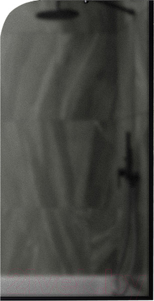 Изображение товара Стеклянная шторка для ванны MaybahGlass MGV-89-6у (графитовое матовое стекло/черный)