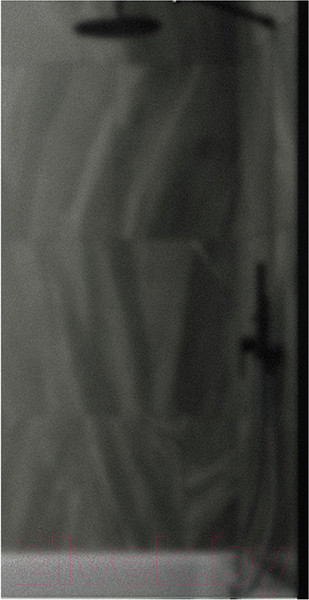 Изображение товара Стеклянная шторка для ванны MaybahGlass MGV-89-6ш (графитовое матовое стекло/черный)