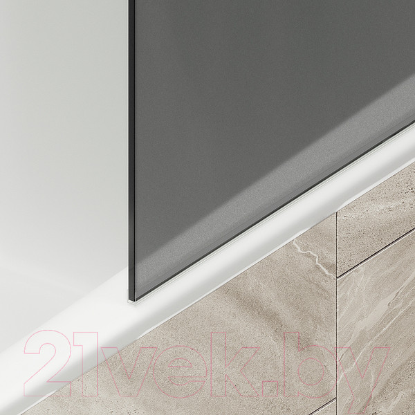 Изображение товара Стеклянная шторка для ванны MaybahGlass MGV-86-2ш (бронзовое стекло/черный)