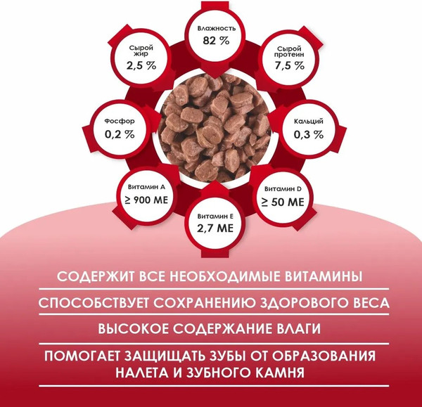 Изображение товара Влажный корм для кошек Kissa С говядиной в соусе (28x75г)