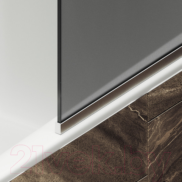 Изображение товара Стеклянная шторка для ванны MaybahGlass MGV-88-5у (графитовое матовое стекло/хром матовый)