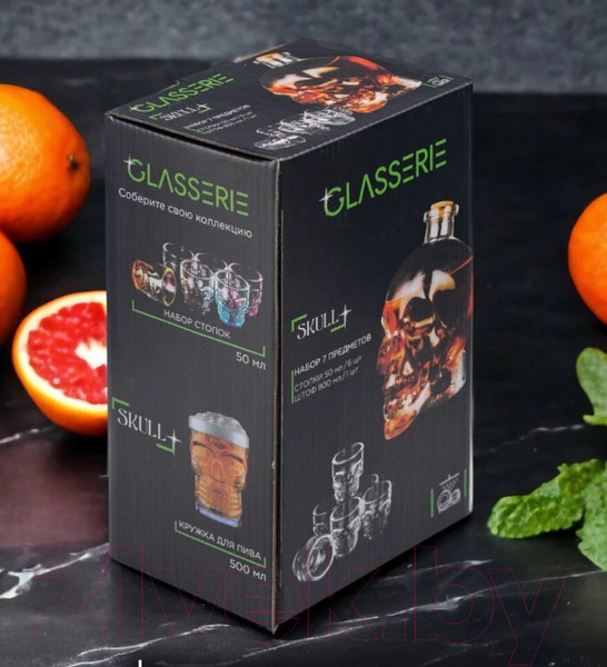 Изображение товара Набор для напитков Glasserie Skull GL002 (7пр)