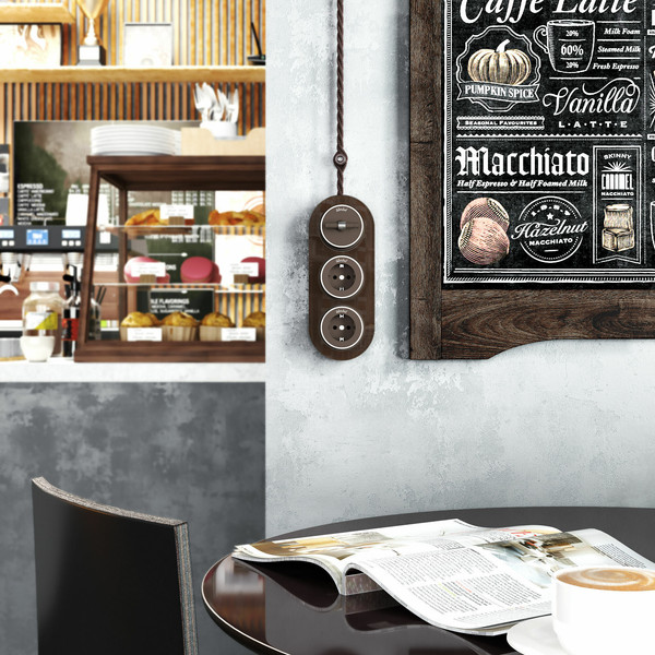 Изображение товара Выключатель Werkel Vintage W5812052 (мокко матовый/хром)