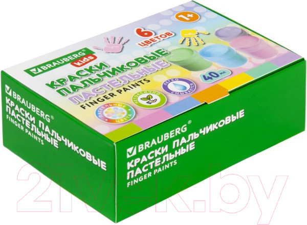 Изображение товара Пальчиковые краски Brauberg Kids / 192398 (6цв)