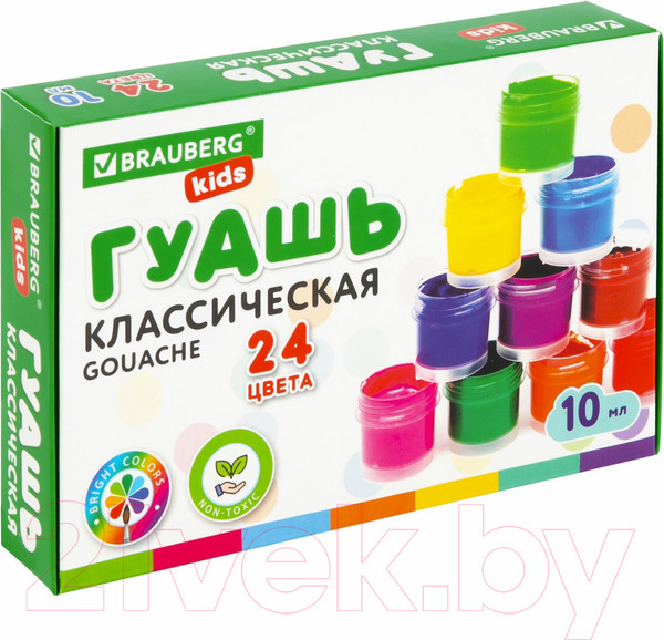 Изображение товара Гуашь Brauberg Kids New / 192370 (24цв)