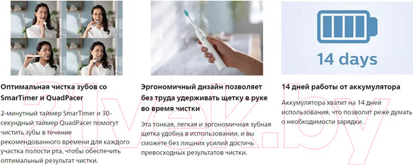 Изображение товара Звуковая зубная щетка Philips HX3651/11