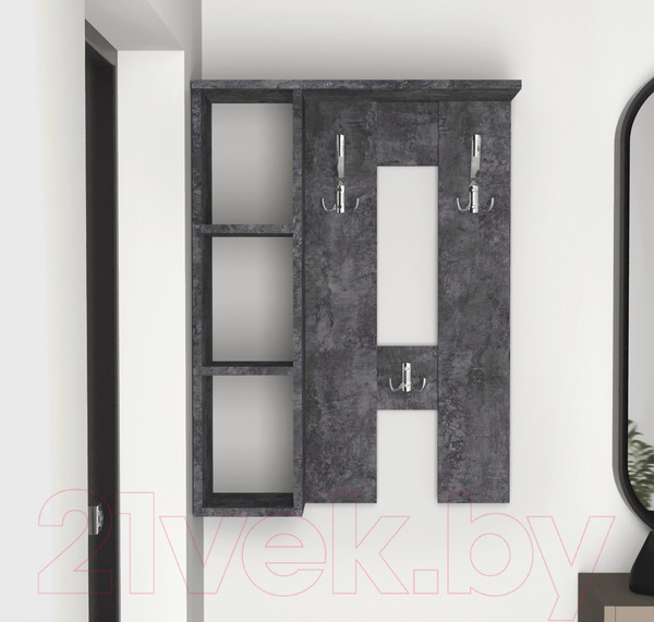 Изображение товара Вешалка для одежды Артём-Мебель СН-100.44 (бетон спаркс)