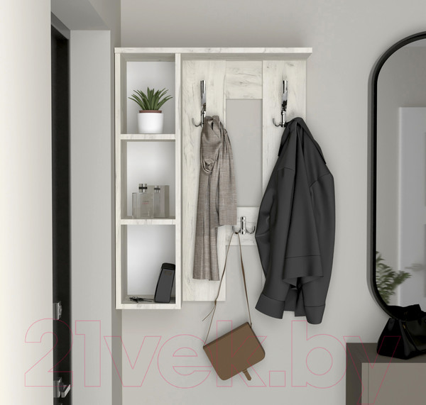 Изображение товара Вешалка для одежды Артём-Мебель СН-100.44  (дуб крафт белый)