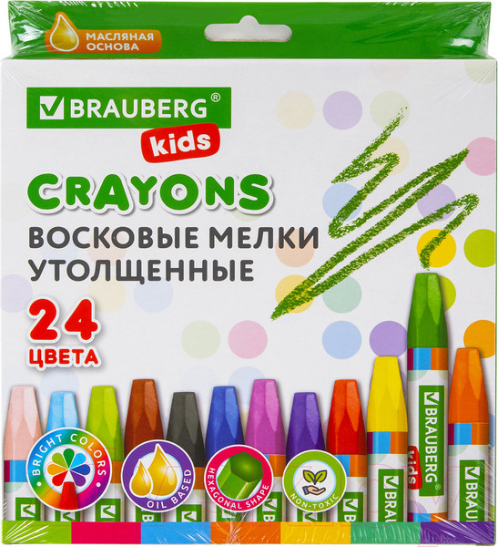 Изображение товара Восковые мелки Brauberg Kids / 271694 (24цв)