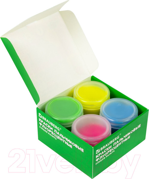 Изображение товара Пальчиковые краски Brauberg Kids / 192399 (4цв)