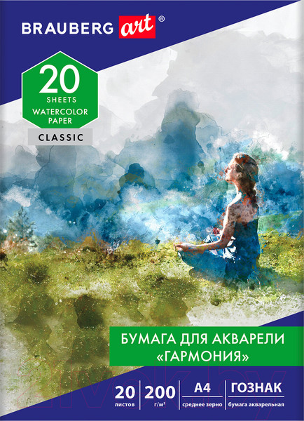 Изображение товара Набор бумаги для рисования Brauberg Art Classic. Гармония / 112320 (20л)