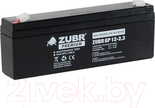 Изображение товара Аккумуляторная батарея Zubr GP 12V (2.3 А/ч)