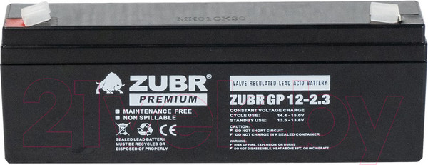 Изображение товара Аккумуляторная батарея Zubr GP 12V (2.3 А/ч)