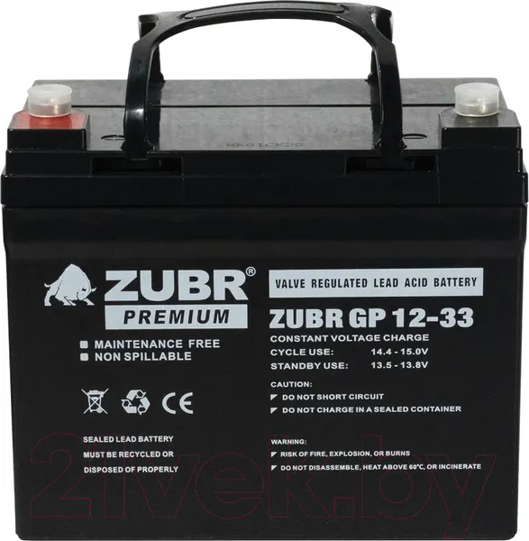Изображение товара Аккумуляторная батарея Zubr GP 12V (33 А/ч)