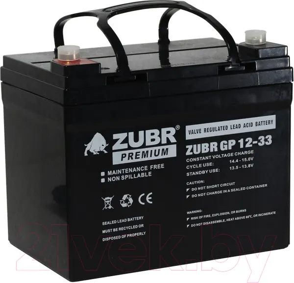 Изображение товара Аккумуляторная батарея Zubr GP 12V (33 А/ч)