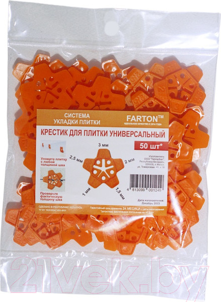 Изображение товара Крестики для укладки плитки Farton Универсальный (50шт)