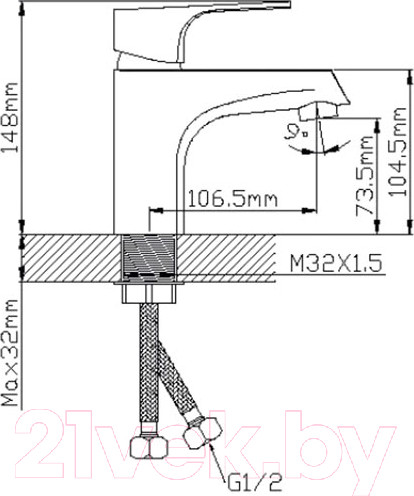 Изображение товара Смеситель Wisent WP10222