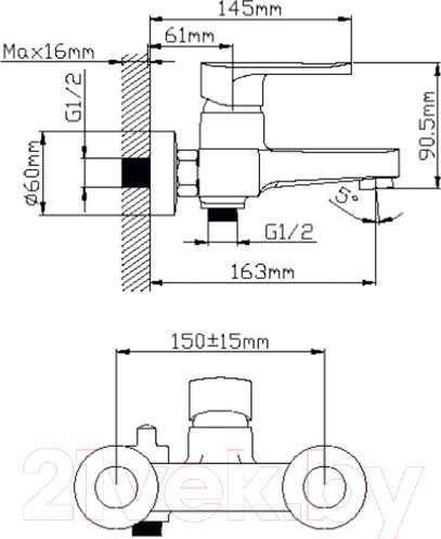 Изображение товара Смеситель Wisent WP30201