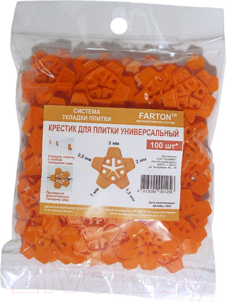 Изображение товара Крестики для укладки плитки Farton Универсальный (100шт)