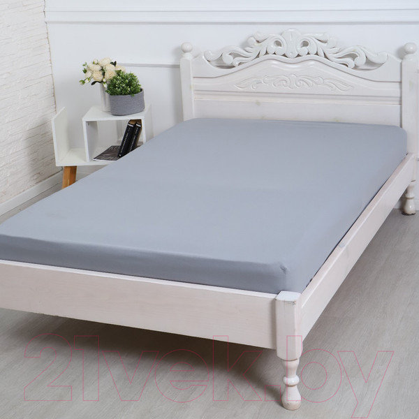 Изображение товара Простыня Атра 140x200x20 / 10416916 (серая дымка)