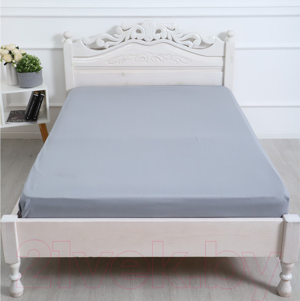 Изображение товара Простыня Атра 140x200x20 / 10416916 (серая дымка)