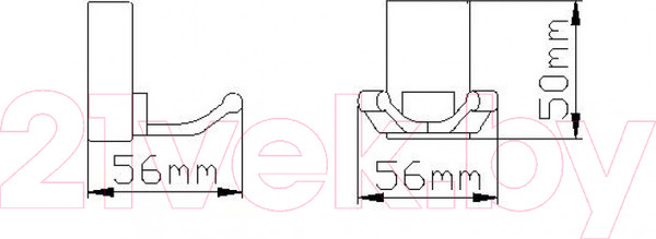 Изображение товара Крючок для ванной Wisent WP2705-2