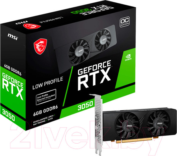 Изображение товара Видеокарта MSI GeForce RTX 3050 LP 6G OC