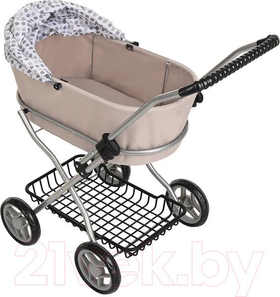 Изображение товара Коляска для куклы Pituso 9325B (серый/горошек)