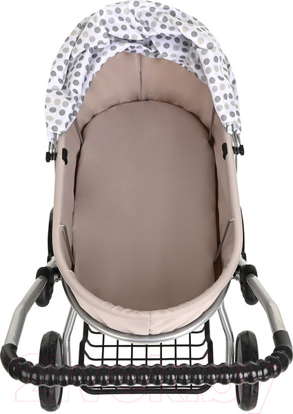 Изображение товара Коляска для куклы Pituso 9325B (серый/горошек)