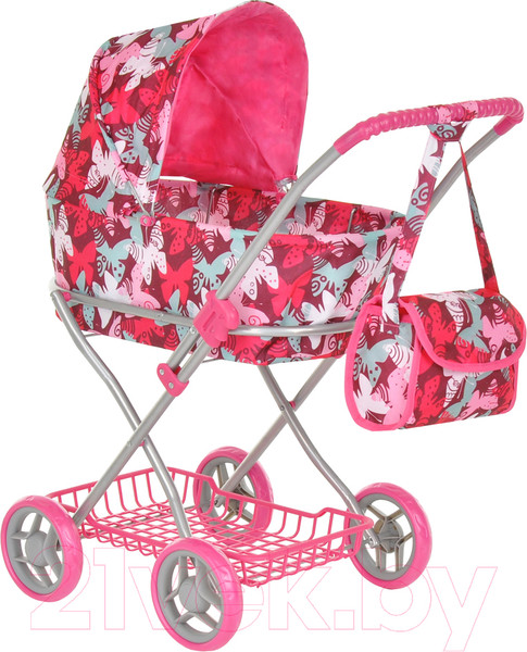 Изображение товара Коляска для куклы Pituso Бабочки / 9325B (розовый)