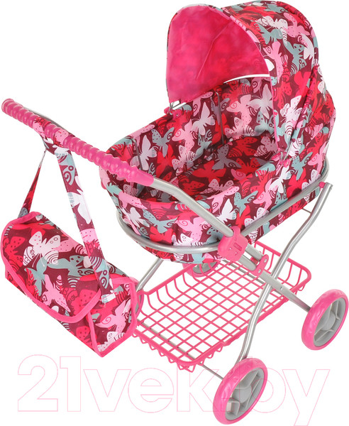 Изображение товара Коляска для куклы Pituso Бабочки / 9325B (розовый)