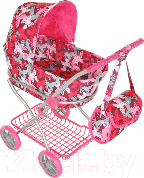Изображение товара Коляска для куклы Pituso Бабочки / 9325B (розовый)