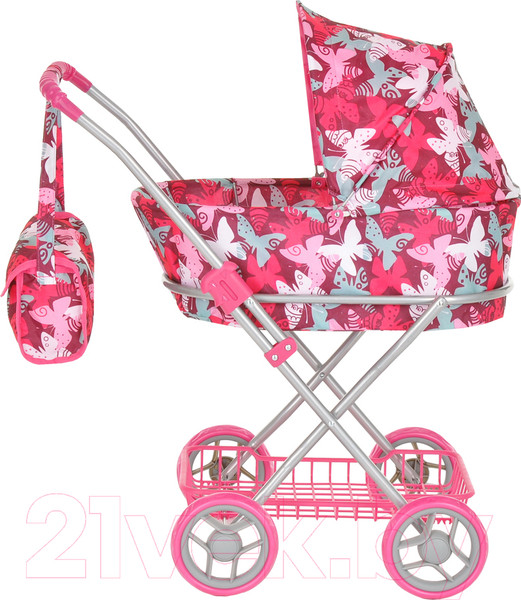 Изображение товара Коляска для куклы Pituso Бабочки / 9325B (розовый)