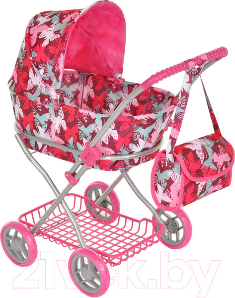Изображение товара Коляска для куклы Pituso Бабочки / 9325B (розовый)