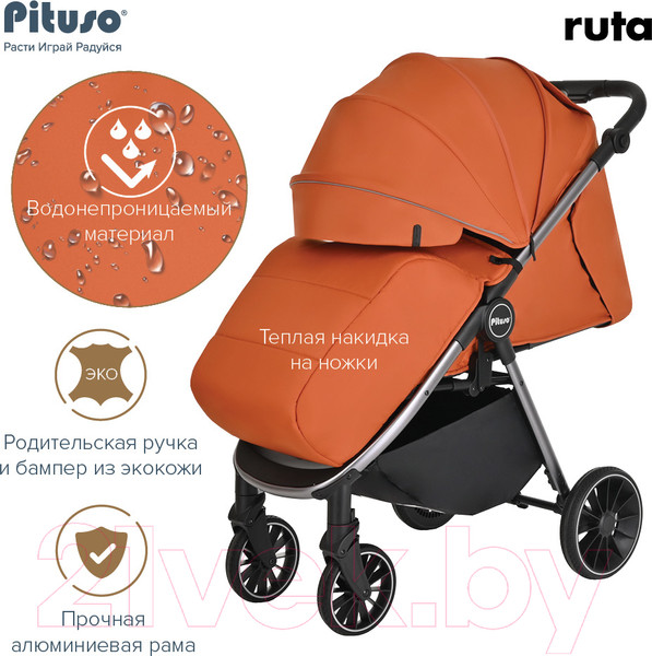 Изображение товара Детская прогулочная коляска Pituso Ruta / BD206 (оранжевый)