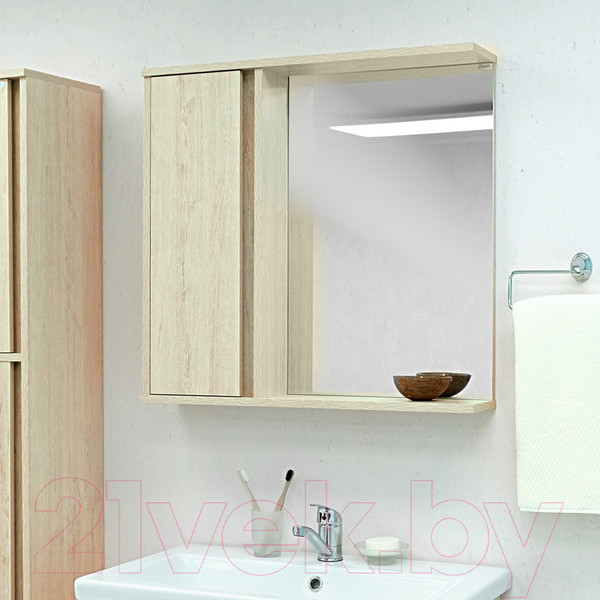 Изображение товара Шкаф с зеркалом для ванной Doratiz Мальта 70 L / 2711.154 (пикар)