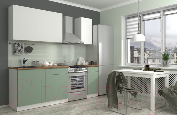 Изображение товара Кухонный гарнитур Eligard Urban 1.6 (белый/самшит)