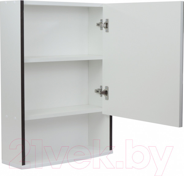 Изображение товара Шкаф с зеркалом для ванной Doratiz Астра 50 R / 2711.032 (белый/венге)