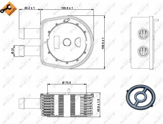 Изображение товара Радиатор масляный системы охлаждения NRF 31236