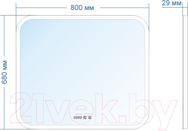 Изображение товара Зеркало Doratiz Ева 80x60 / 2711.920