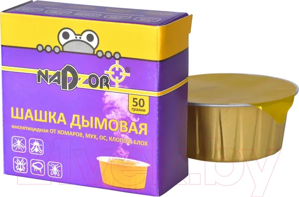 Изображение товара Шашка дымовая от насекомых Nadzor Инсектицидная (50г)