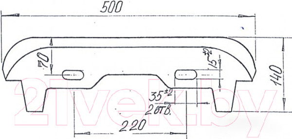 Изображение товара Умывальник Лобненский стройфарфор Браво 50 / 10/1/5/1-17