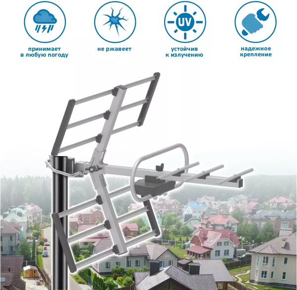 Изображение товара Цифровая антенна для ТВ Harper ADVB-3210 (серый)