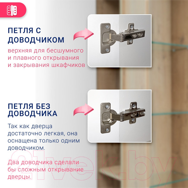 Изображение товара Шкаф-пенал для ванной Doratiz Фьорд 40 L / 2712.303 (дуб бунратти/белый, с подвесной)