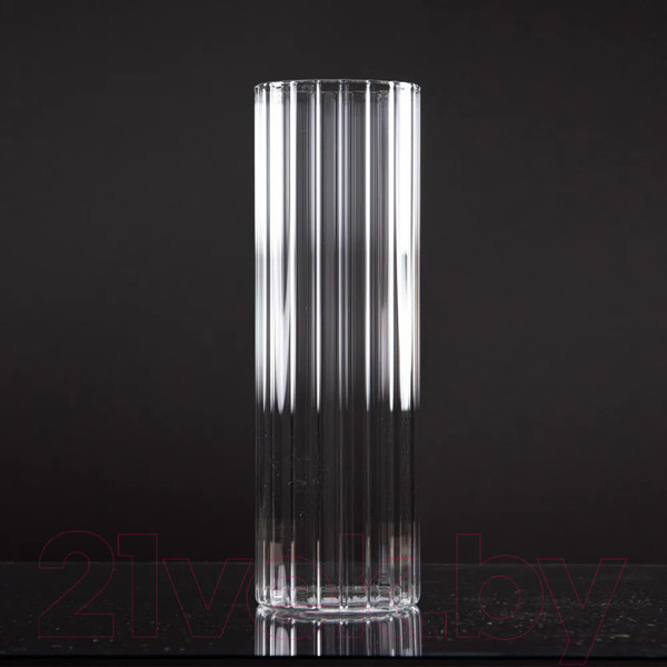 Изображение товара Ваза Элетех Тубо 8x25 / 4840900077 (рифленый прозрачный)