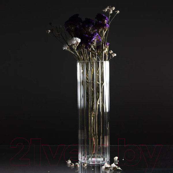 Изображение товара Ваза Элетех Тубо 8x25 / 4840900077 (рифленый прозрачный)