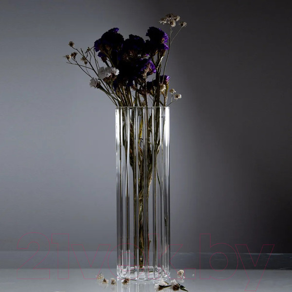 Изображение товара Ваза Элетех Тубо 8x25 / 4840900077 (рифленый прозрачный)