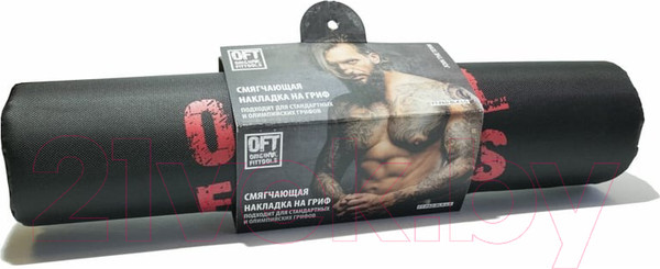 Изображение товара Накладка на гриф штанги Original FitTools FT-PAD-BLK-LG