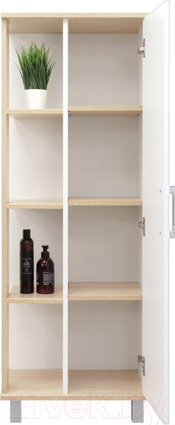 Изображение товара Шкаф-полупенал для ванной Doratiz Гавайи 50 R / 2712.301 (дуб сонома/белый)